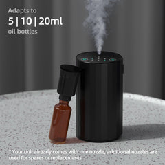 GMSYSW waterless diffuser detachable nozzle enabling quick, mess-free scent swaps.