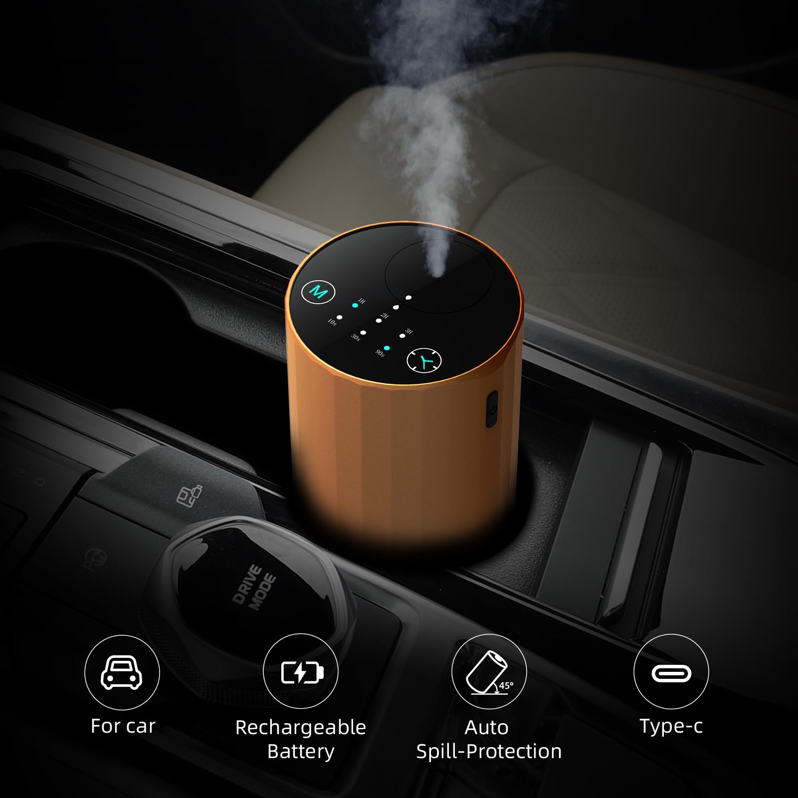 GMSYSW waterless diffuser golden packaging included for easy gifting.