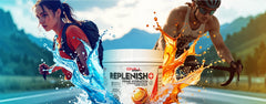 Dissolving GMU SPORT Replenish+ Lemon Lime powder in water