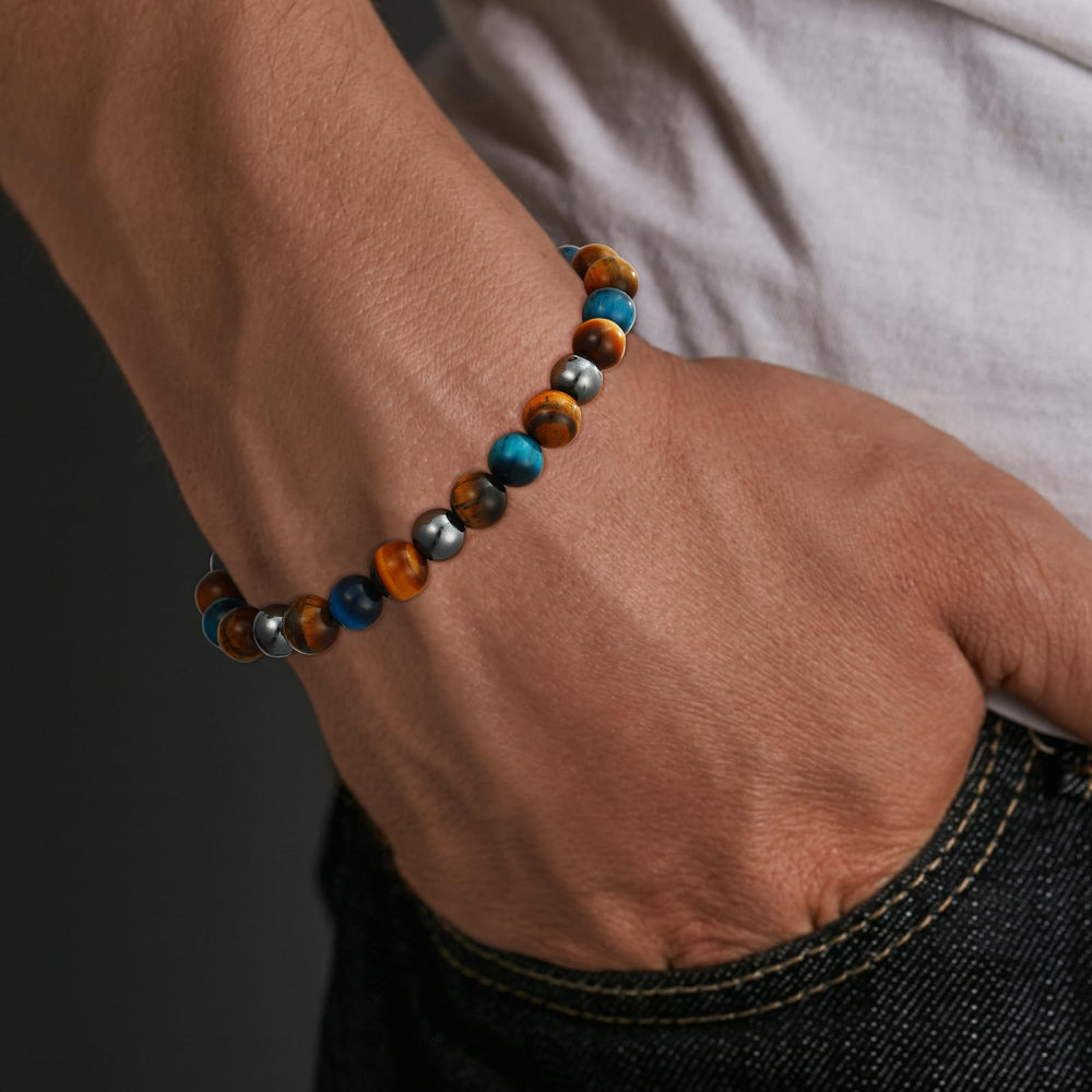 Gnamy obsidian bead close-up conveys a protective, grounding look