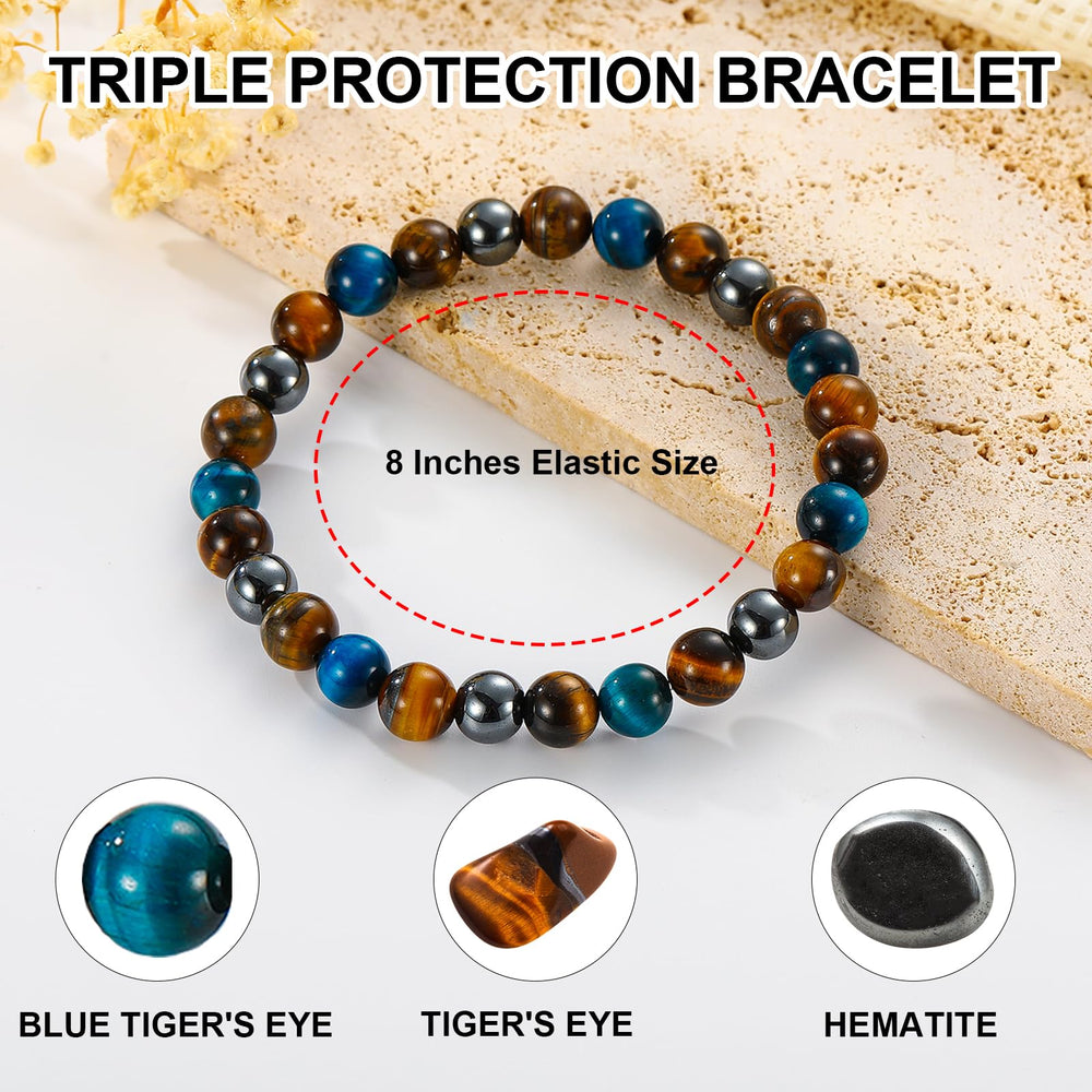 Gnamy tiger eye bead close-up highlights vibrant color and mood support