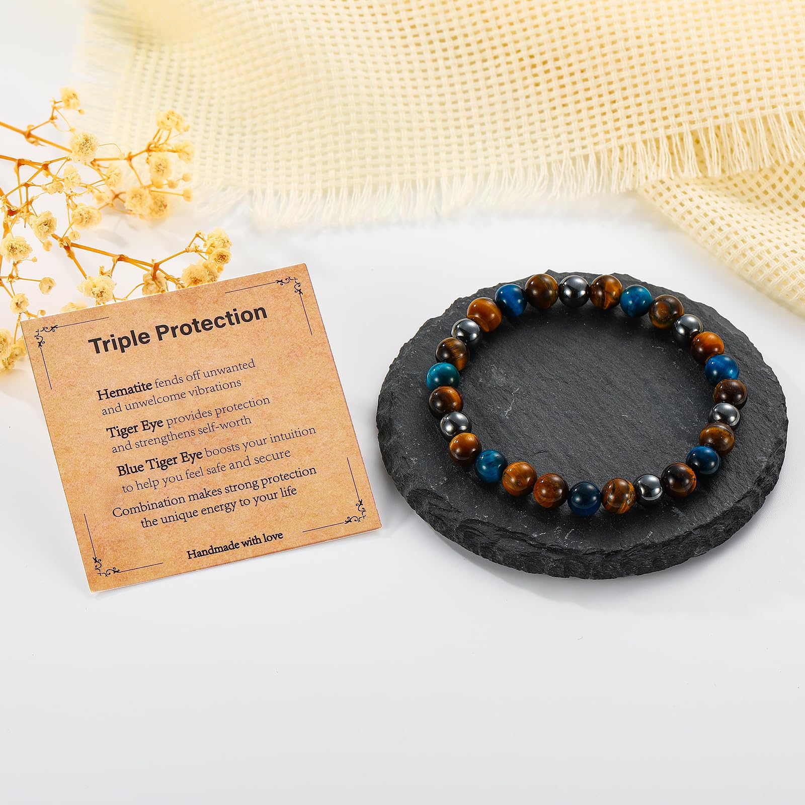 Gnamy bracelet elastic band close-up, showcasing flexible fit for most wrists