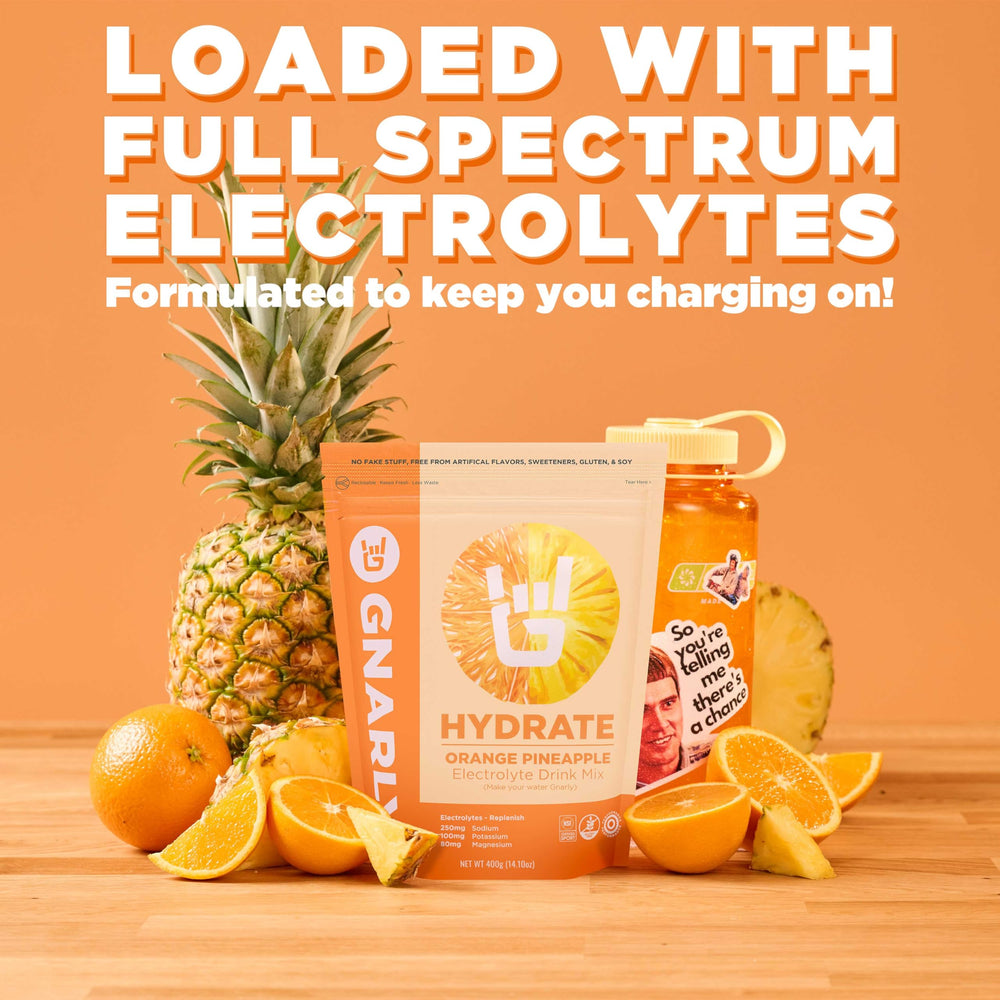 Prepared hydration drink in glass with ice, showcasing refreshing taste.