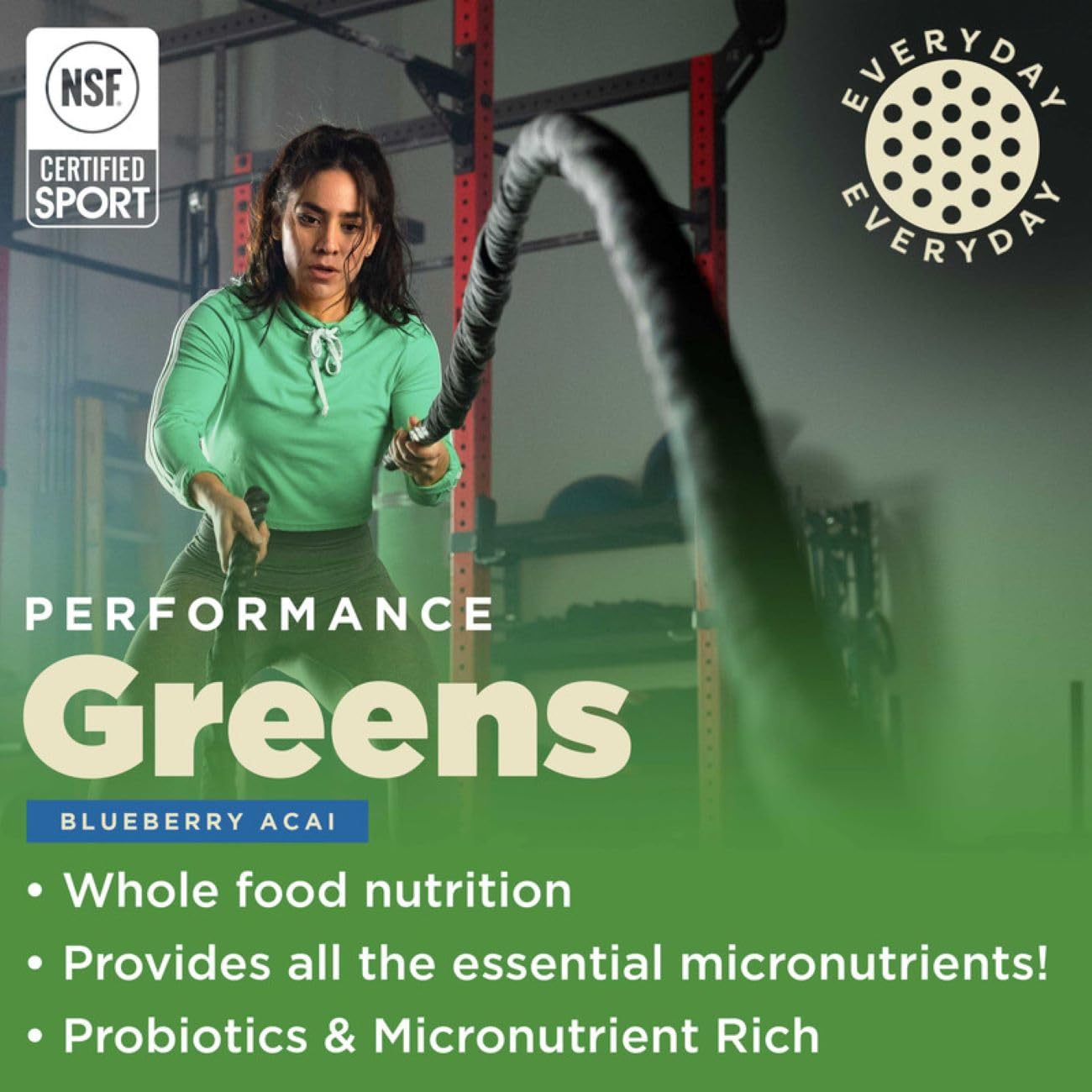 Organic chlorella and spirulina in Gnarly Greens for micronutrient variety
