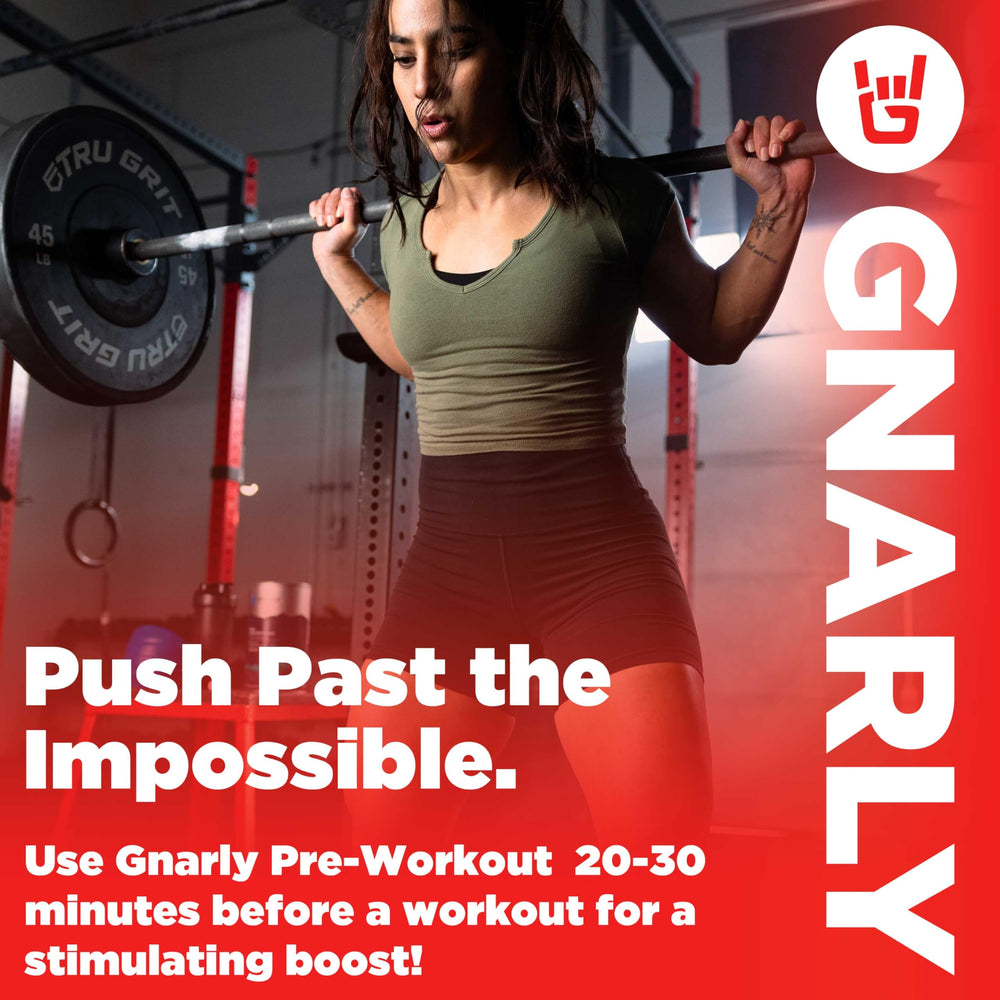 Gnarly Pre-Workout ingredients panel with beta-alanine and citrulline