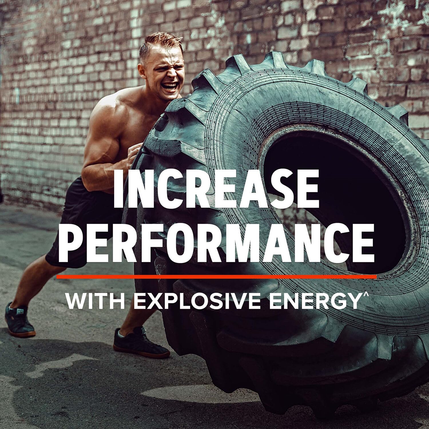 GNC AMP Creatine HCl 189 pills scoop with servings suggests workout readiness.