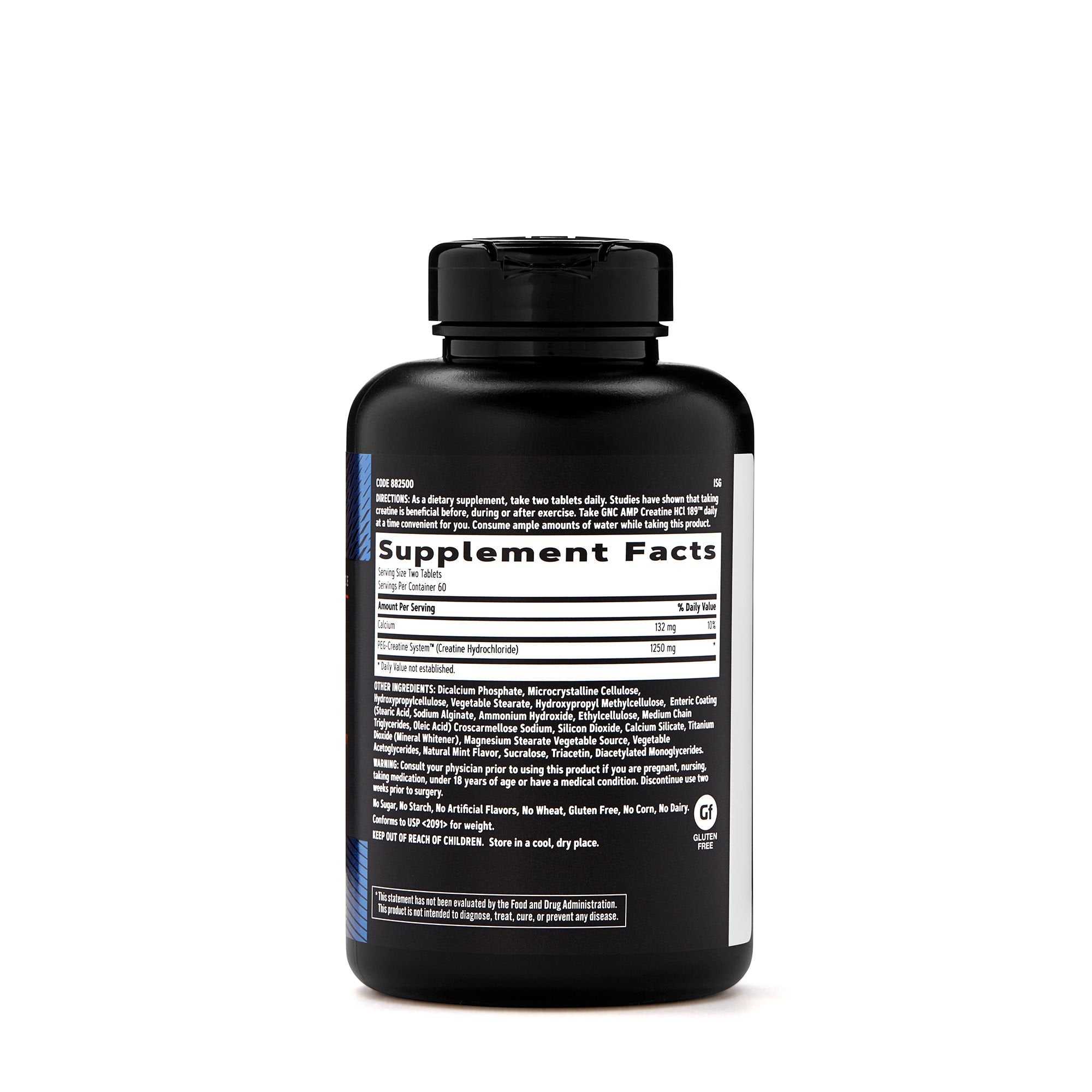 GNC AMP Creatine HCl 189 servings confirms convenient workout supplementation.