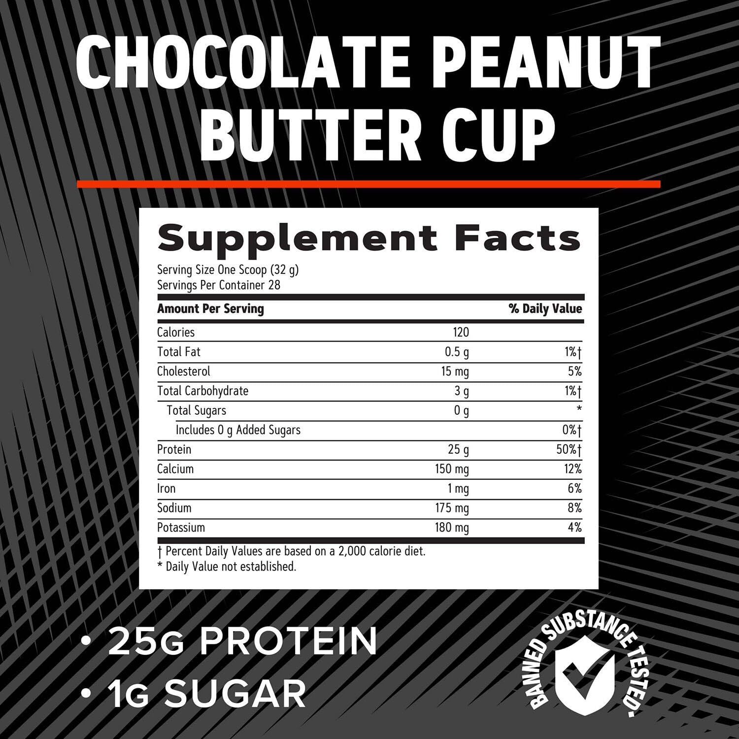 GNC AMP Pure Isolate chocolate peanut butter cup close-up highlighting flavor.