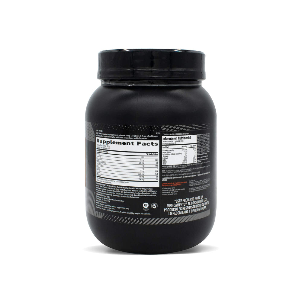 Glass of GNC AMP Sustained Cinnamon Toast shake ready for post-workout fueling.