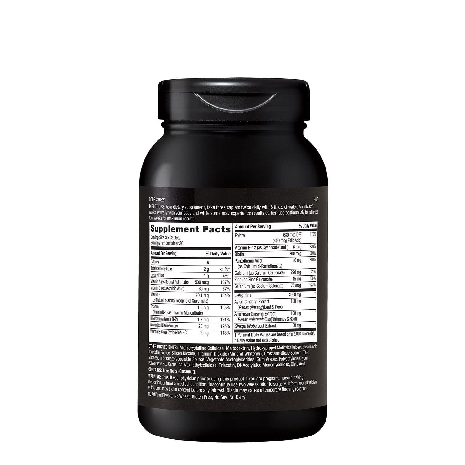 GNC ArginMax capsules close-up emphasizing nitric oxide support.