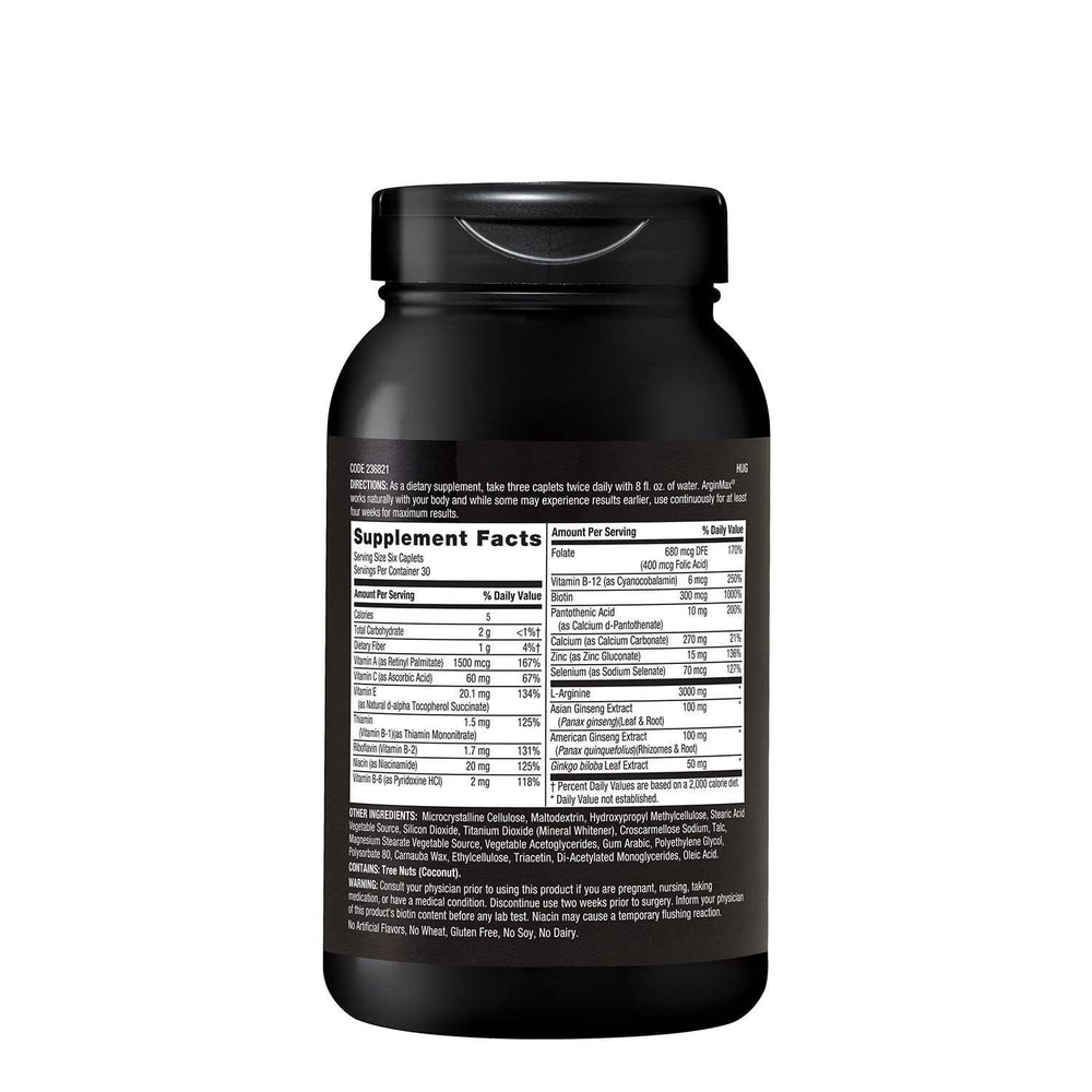 GNC ArginMax capsules close-up emphasizing nitric oxide support.