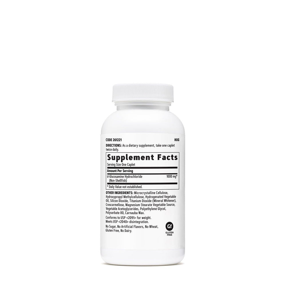 GNC Glucosamine 1000mg bottle back label showing dosage information