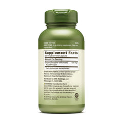 GNC Ginger Root 550mg daily dosage visual highlighting serving size.