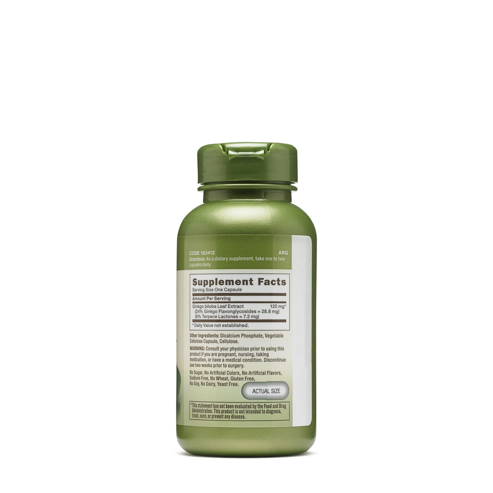 GNC Herbal Plus Ginkgo Biloba capsules support steady attention in daily tasks