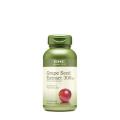 GNC Herbal Plus Grape Seed Extract 300mg bottle for daily antioxidant support.