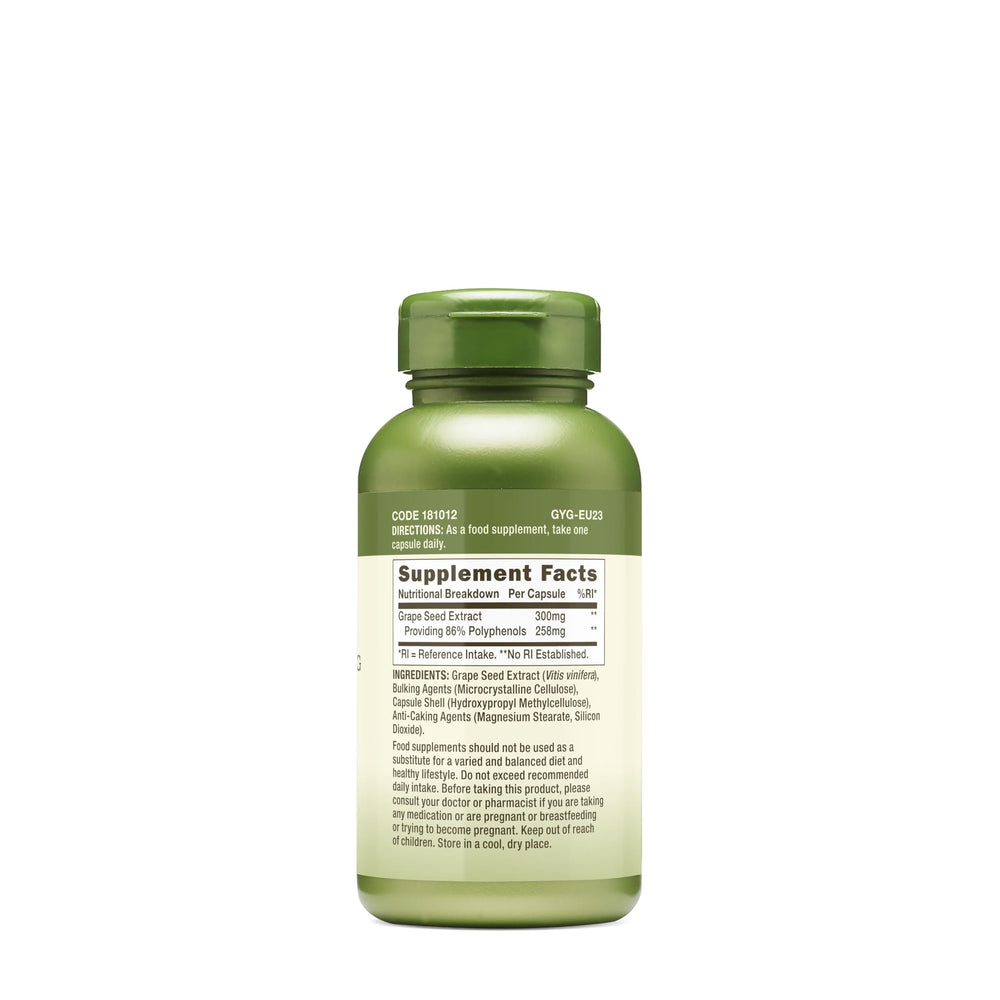 GNC Herbal Plus Grape Seed Extract capsules promoting wellness with natural antioxidants.