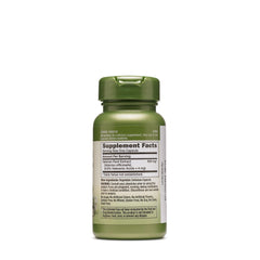 Close-up of GNC Herbal Plus Valerian label highlights ingredients and purity.