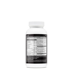 GNC Mega Men Multivitamin bottle side panel shows daily dosage for energy support.