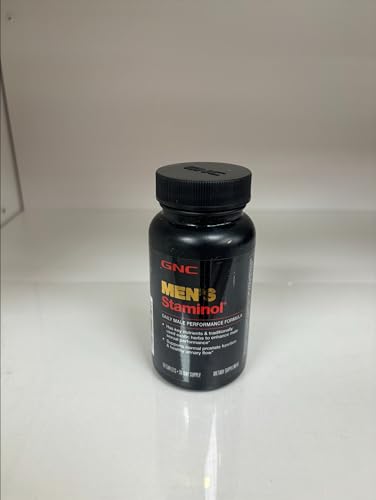 GNC Men's Staminol morning ritual suggests smooth focus during daily activities.