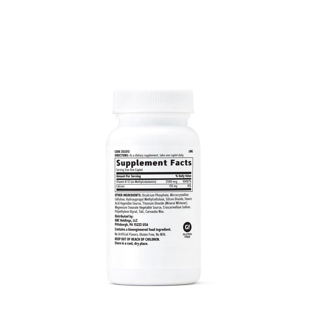 GNC Methyl B12 caplets shown for essential metabolism support