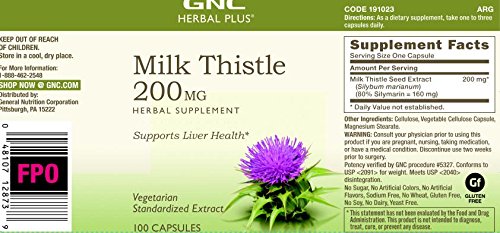 GNC Milk Thistle seed extract close-up highlights traditional herbal blend
