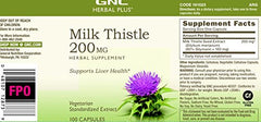 GNC Milk Thistle seed extract close-up highlights traditional herbal blend