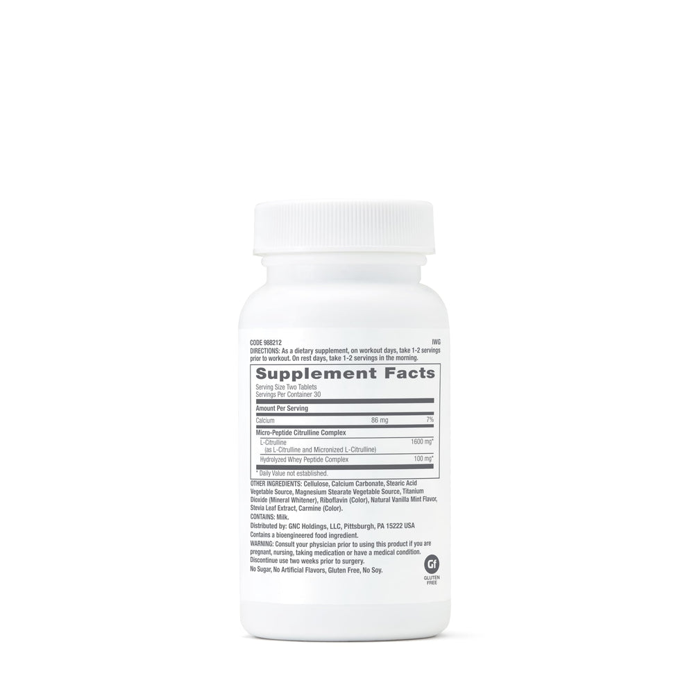 GNC Pro Performance Citrulline Complex bottle design for easy daily use and quick identification