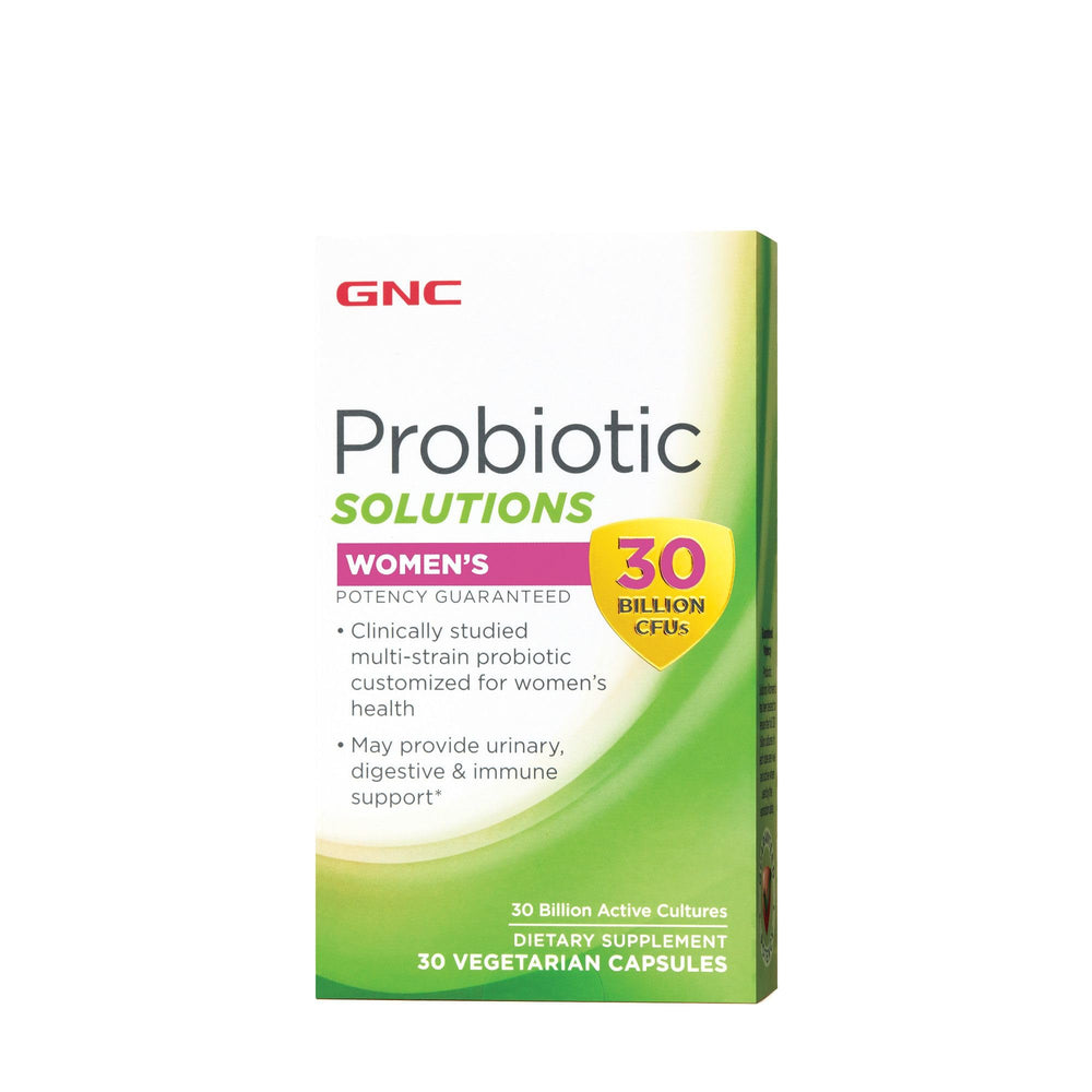 GNC Probiotic Solutions Women’s 30-billion-CFUs bottle supports daily digestive comfort