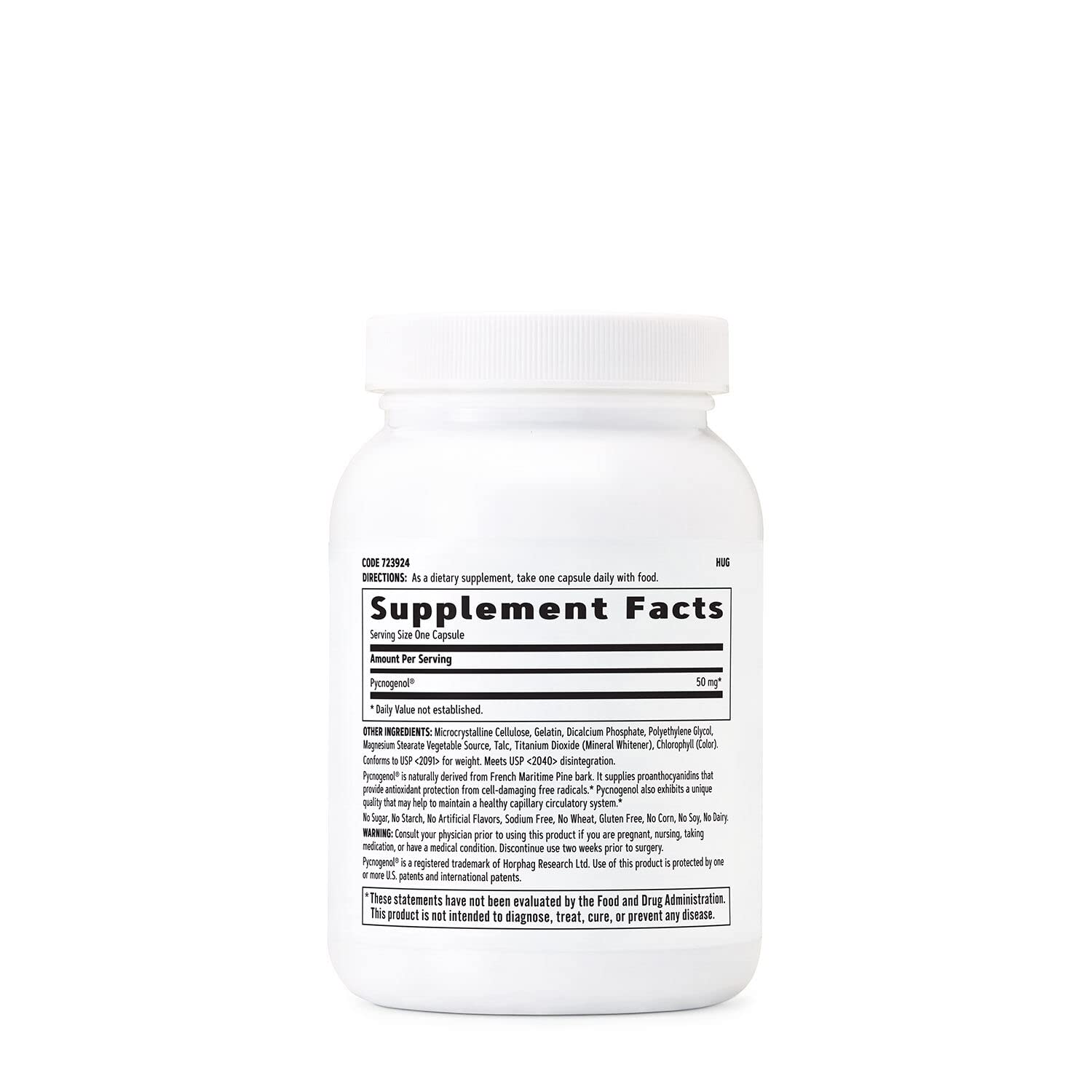 Close-up of Pycnogenol capsules highlighting convenient daily use