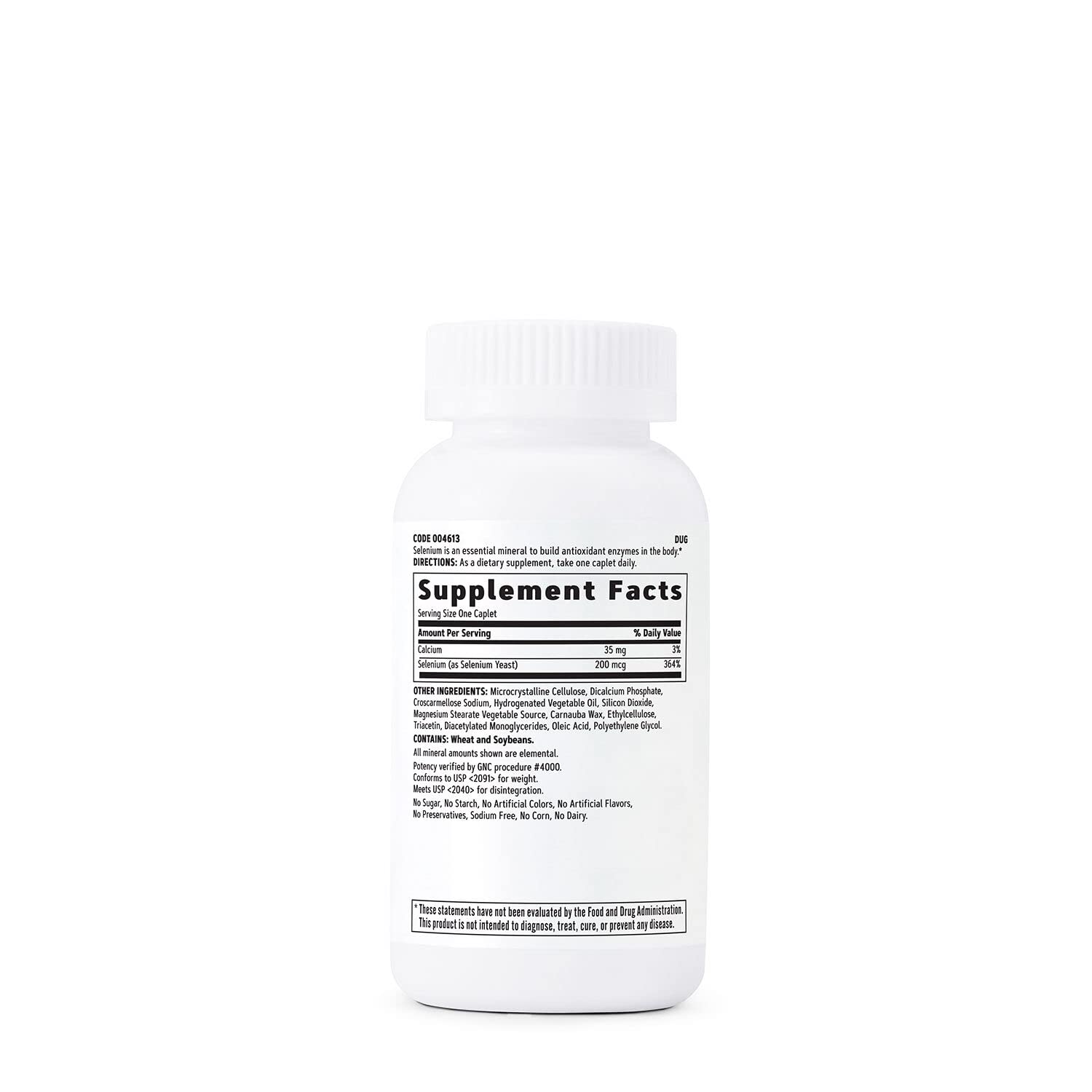GNC Selenium bottle label close-up highlighting mineral support for wellness routines