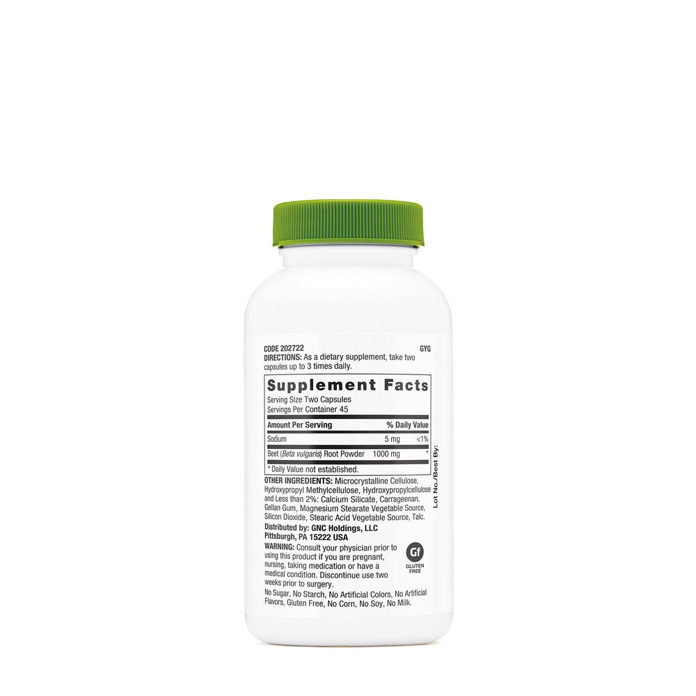 GNC SuperFoods Beet Root pack emphasizes clean label and gluten-free status