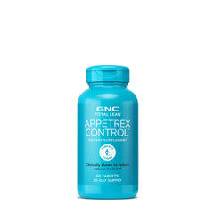 GNC Total Lean Appetrex Control bottle on a clean surface for daily energy and appetite support.