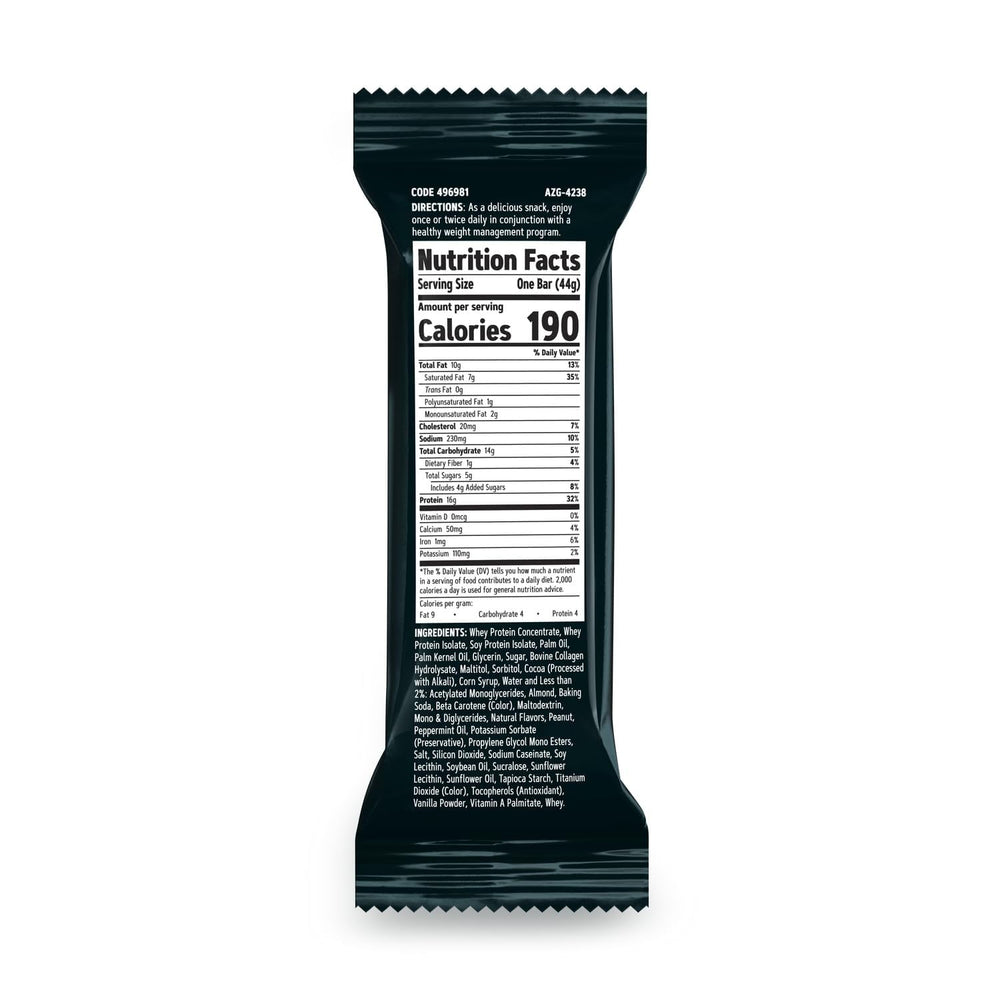 GNC Total Lean Layered Bar chocolate mint pack on shelf close view