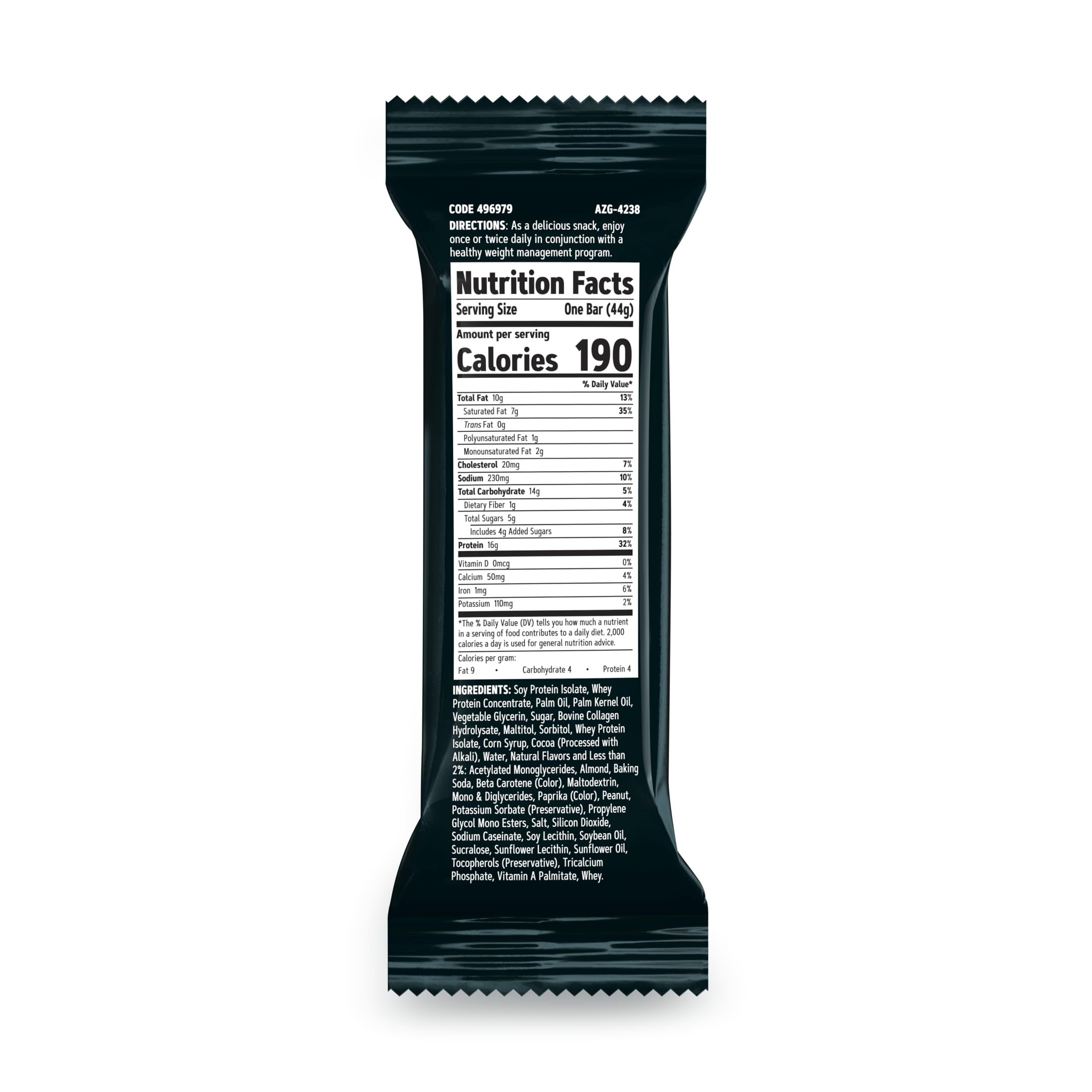 Gluten-free label on Coconut Caramel Layered Lean Bar packaging