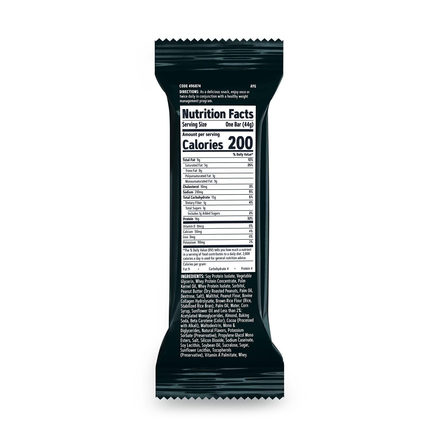 GNC Total Lean Layered Bar Peanut Butter Pie pack shot, convenient high protein snack