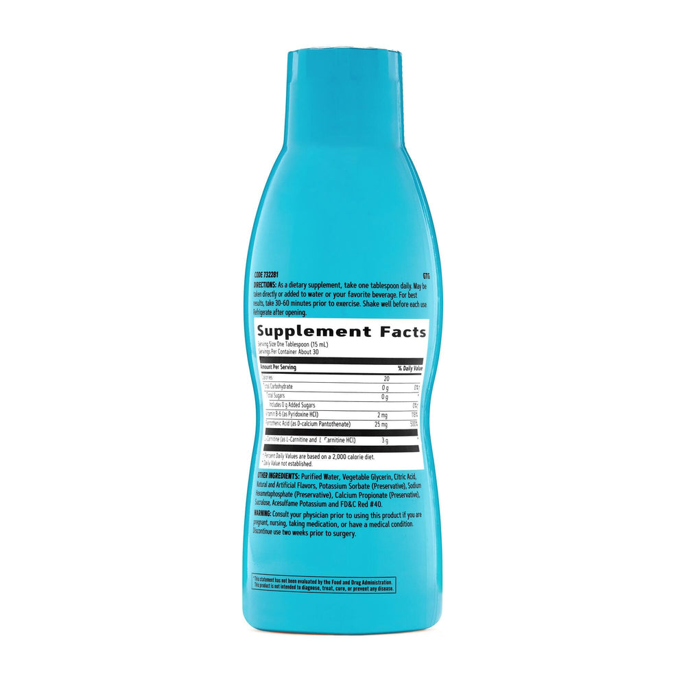 GNC Total Lean L-Carnitine fruit punch glass shows a sugar-free refreshment option for workouts.