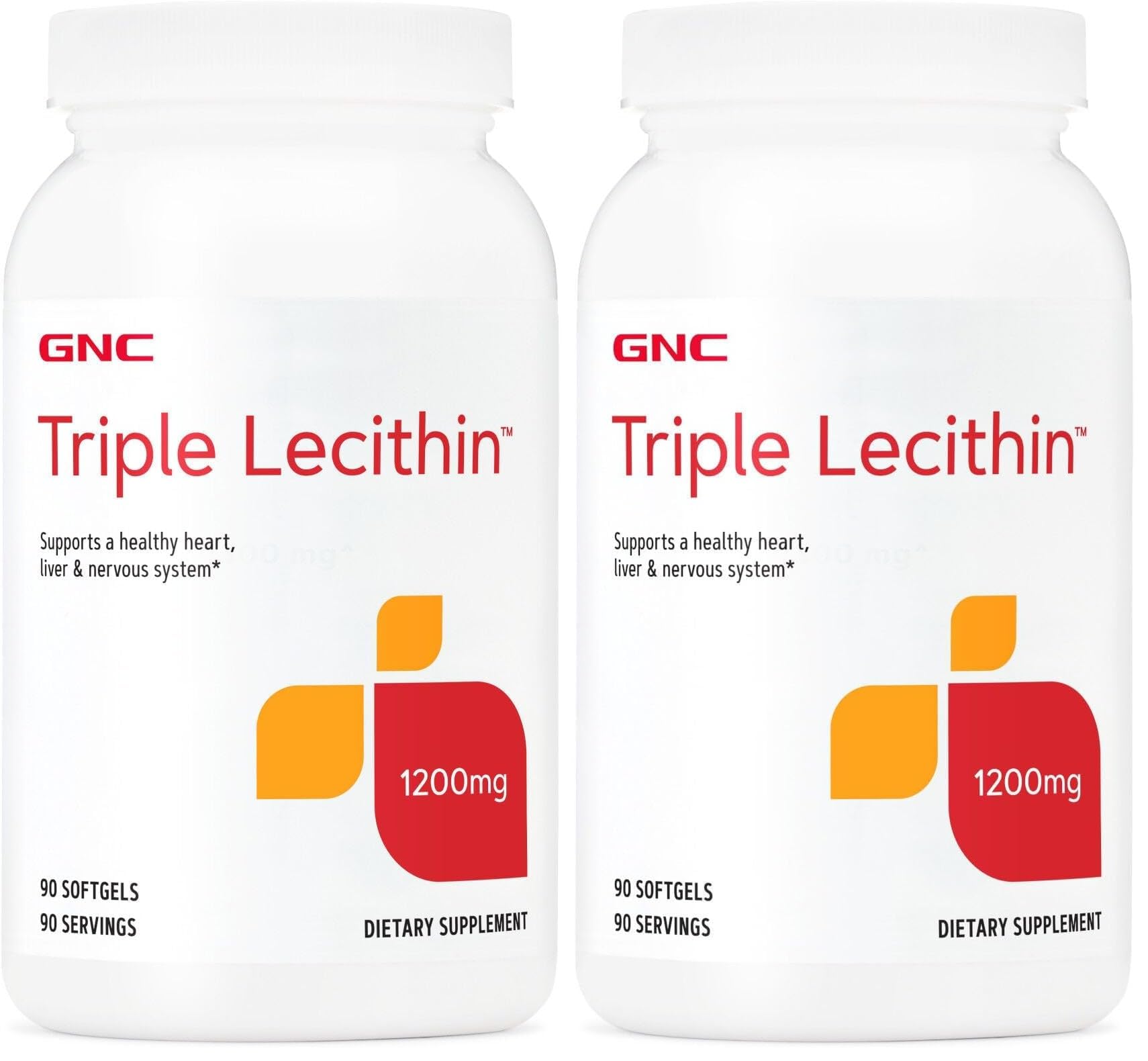 GNC Triple Lecithin 1200mg bottle pour for daily supplement use.