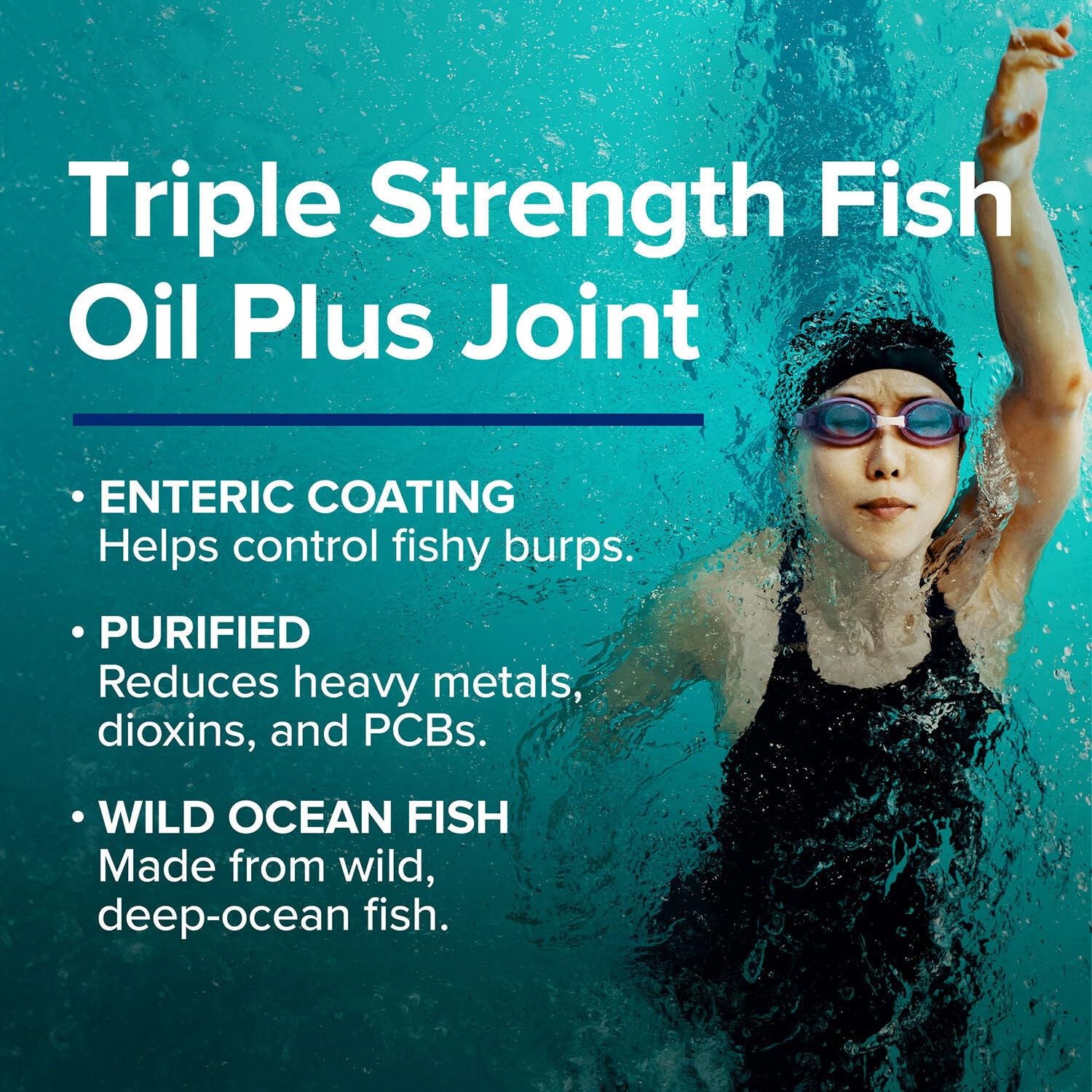 Illustration of heart, brain, eyes, and joints supported by omega-3s