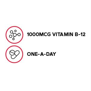 GNC Vitamin B-12 1000mcg caplets are vegetarian and easy to swallow.