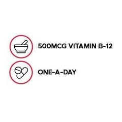 GNC Vitamin B-12 500mcg label-back highlights kosher and gluten-free status