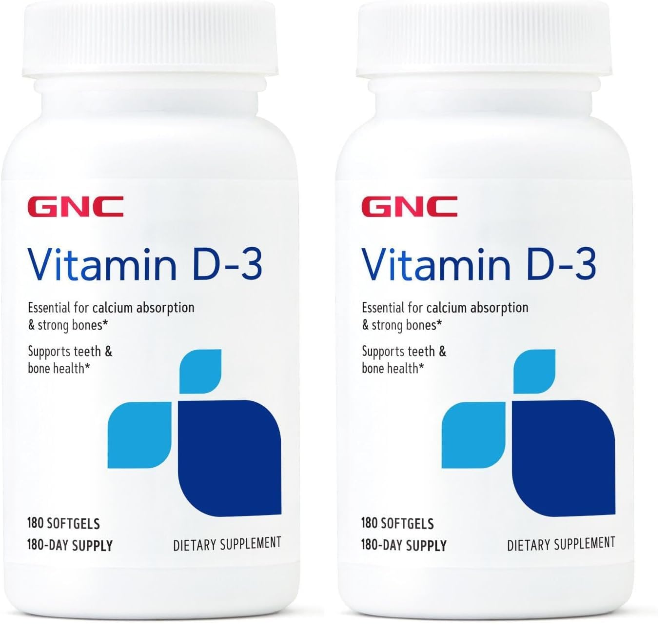 GNC Vitamin D3 softgel bottle ready for daily bone and teeth health support.