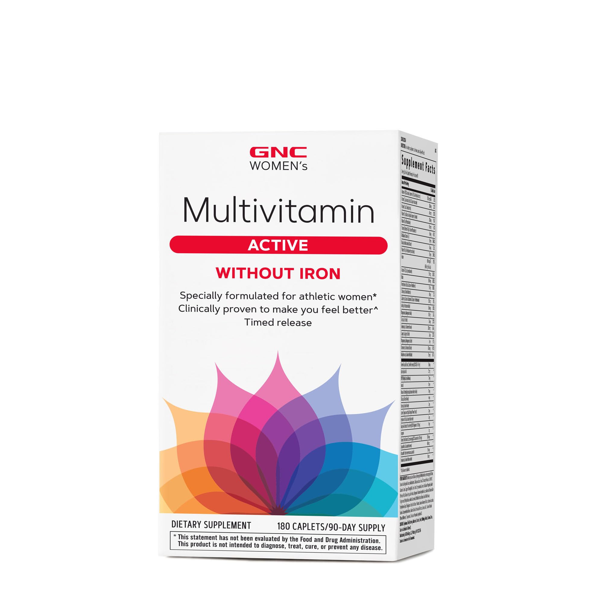 GNC Women's Active No Iron bottle front for daily energy and wellness support