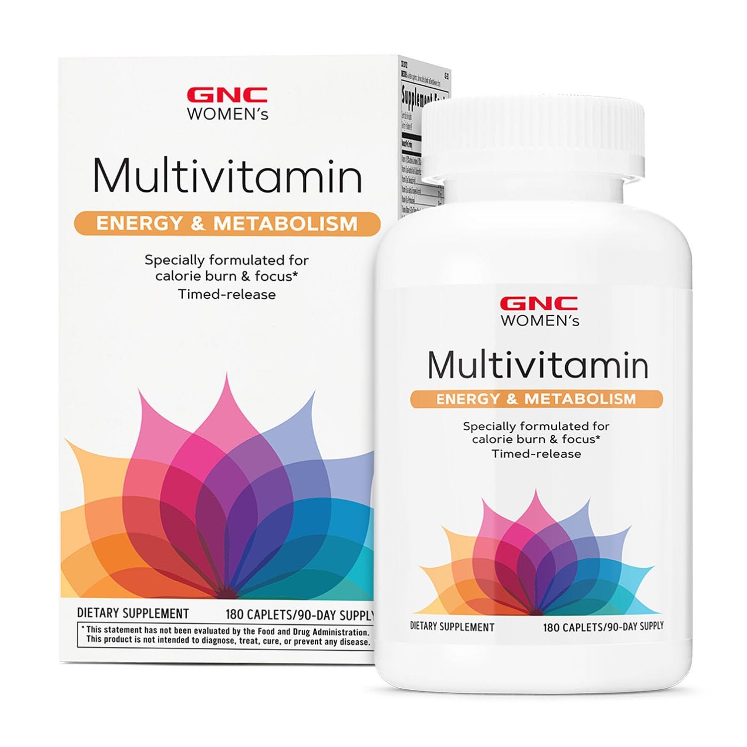 GNC Women's Energy and Metabolism Caplets packaging on shelf for daily energy