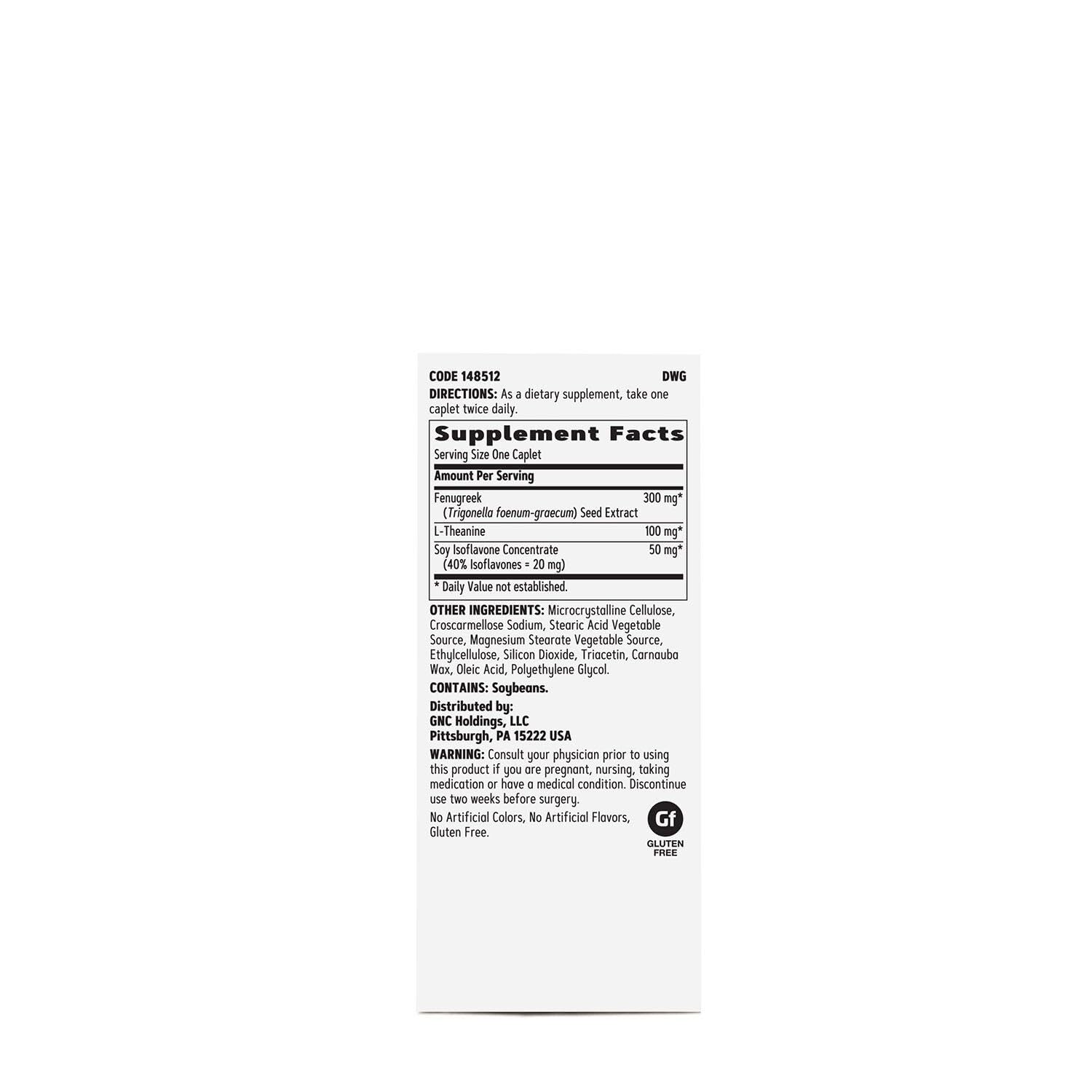 GNC Women's Menopause Formula gluten-free badge on the packaging.