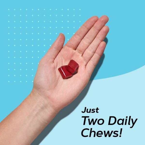 GNC Women's Multivitamin Soft Chew label close-up emphasizes antioxidants and vitamins