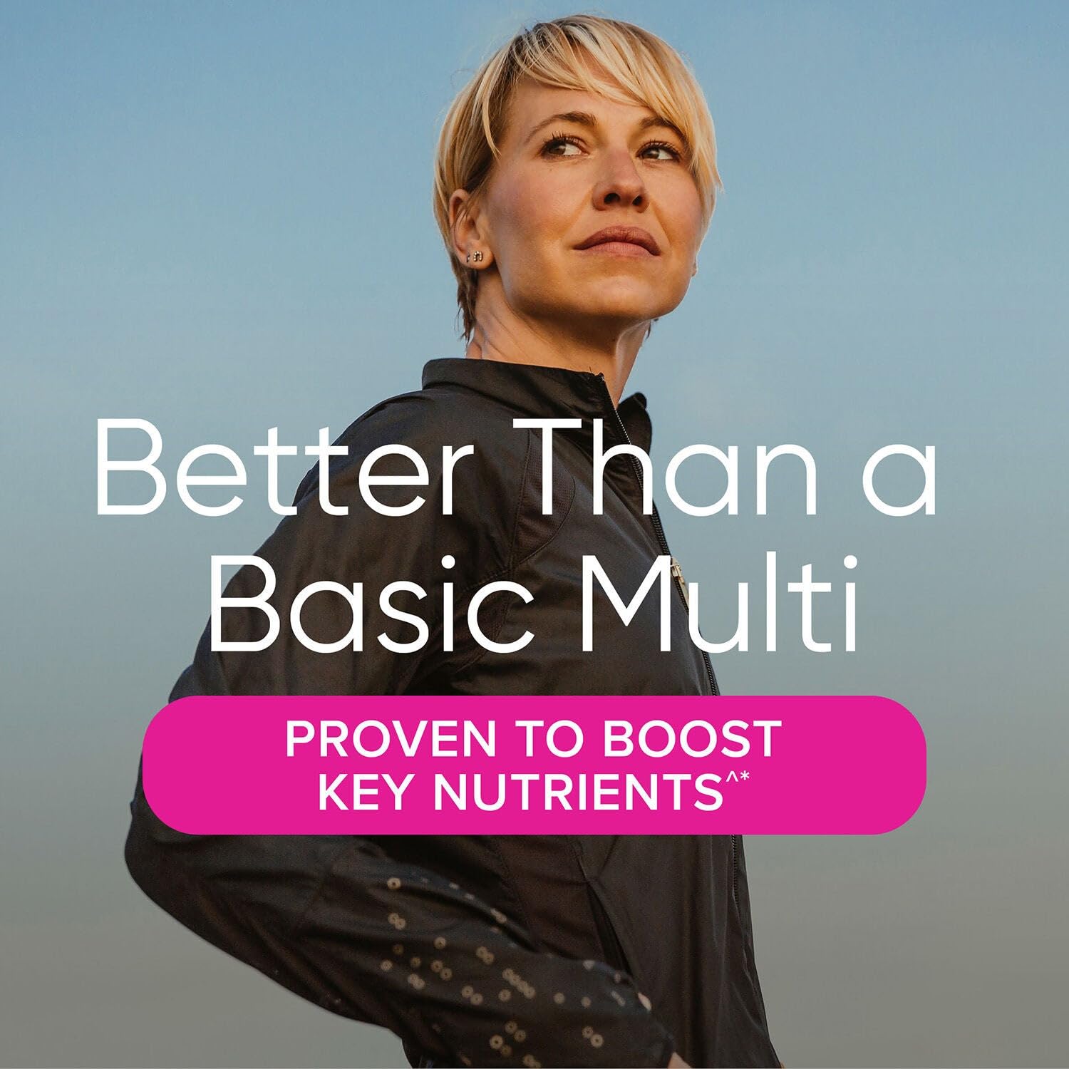 GNC Women's Ultra Mega label close-up highlighting vitamins at 100% DV