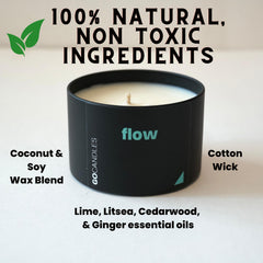 GO CANDLES Flow large black tin for modern desks and rooms