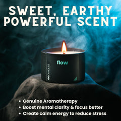 GO CANDLES Flow large wick detail highlights clean burn performance