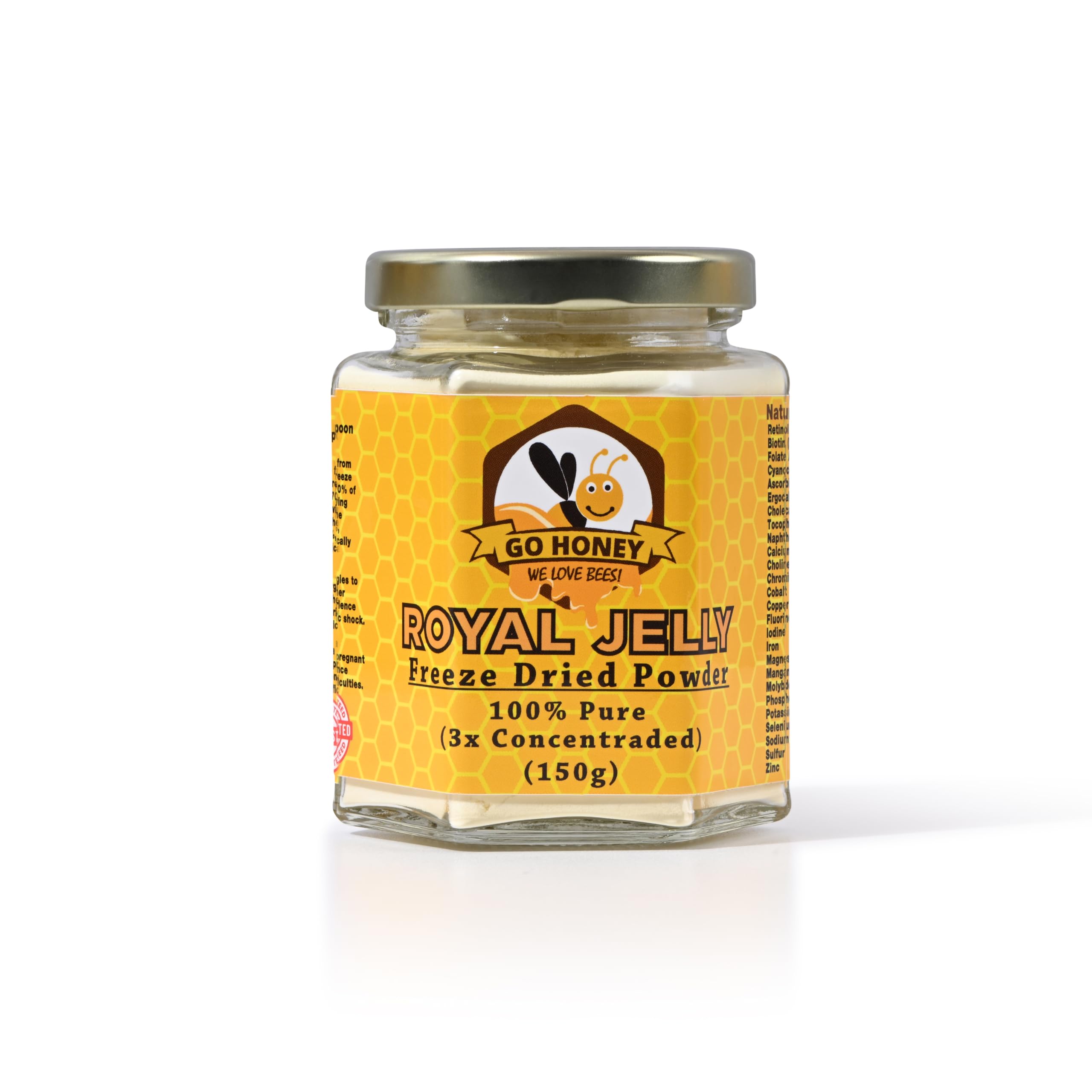 Go Honey Royal Jelly Powder packaging for easy daily use and dosing.