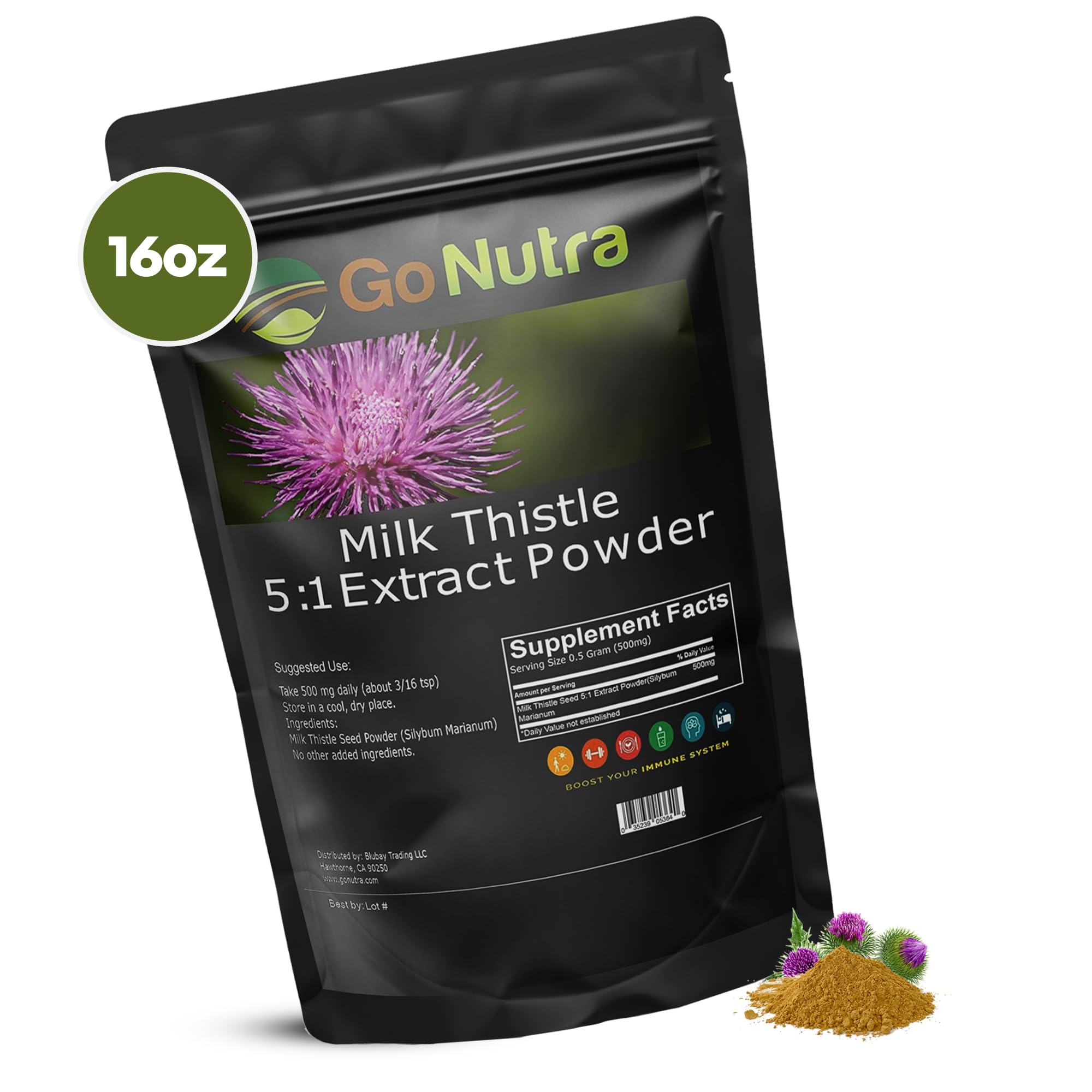 Go Nutra Milk Thistle packaging seal indicating freshness.